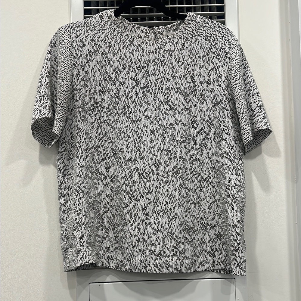 Patterned Black and White T-Shirt